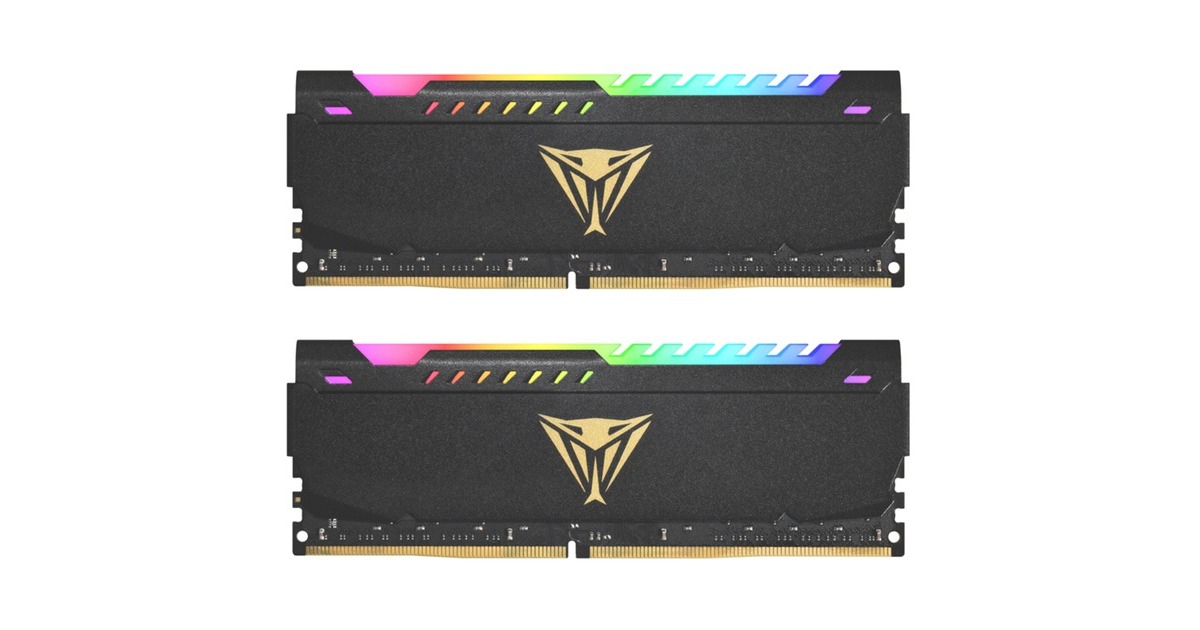 Patriot DIMM 16 GB DDR4-3600 (2x 8 GB) Dual-Kit, Arbeitsspeicher(schwarz, PVSR416G360C8K, Viper Steel RGB, INTEL XMP)