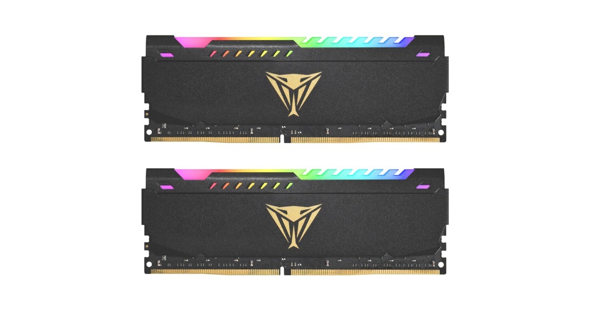 Patriot DIMM 16 GB DDR4-4133 (2x 8 GB) Dual-Kit, Arbeitsspeicher(schwarz, PVSR416G413C9K, Viper Steel RGB, INTEL XMP)