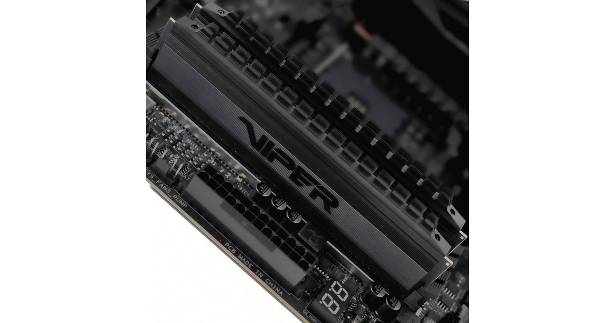 Patriot DIMM 16 GB DDR4-4133 (2x 8 GB) Dual-Kit, Arbeitsspeicher(schwarz, PVB416G413C8K, Viper 4 Blackout, INTEL XMP)