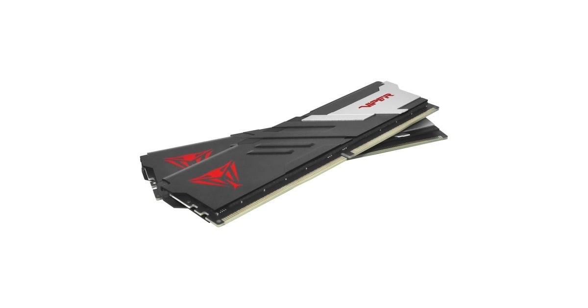 Patriot DIMM 16 GB DDR5-5200 (2x 8 GB) Dual-Kit, Arbeitsspeicher(schwarz/weiß, PVV516G520C36K, Viper Venom, INTEL XMP, Outlet)
