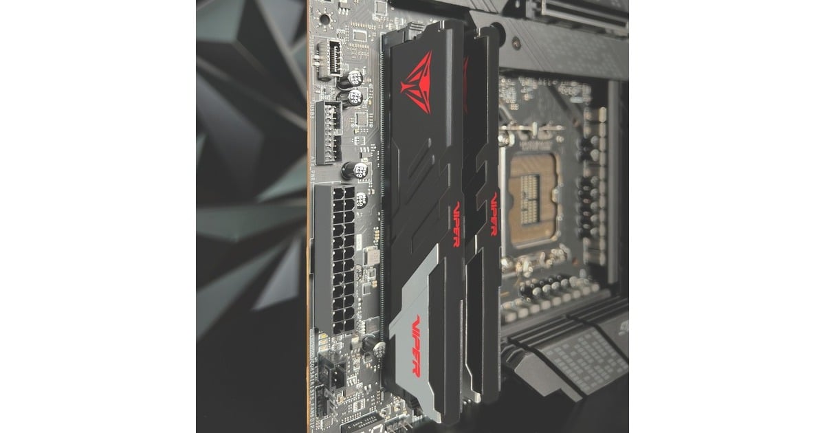 Patriot DIMM 16 GB DDR5-5200 (2x 8 GB) Dual-Kit, Arbeitsspeicher(schwarz/weiß, PVV516G520C36K, Viper Venom, INTEL XMP, Outlet)