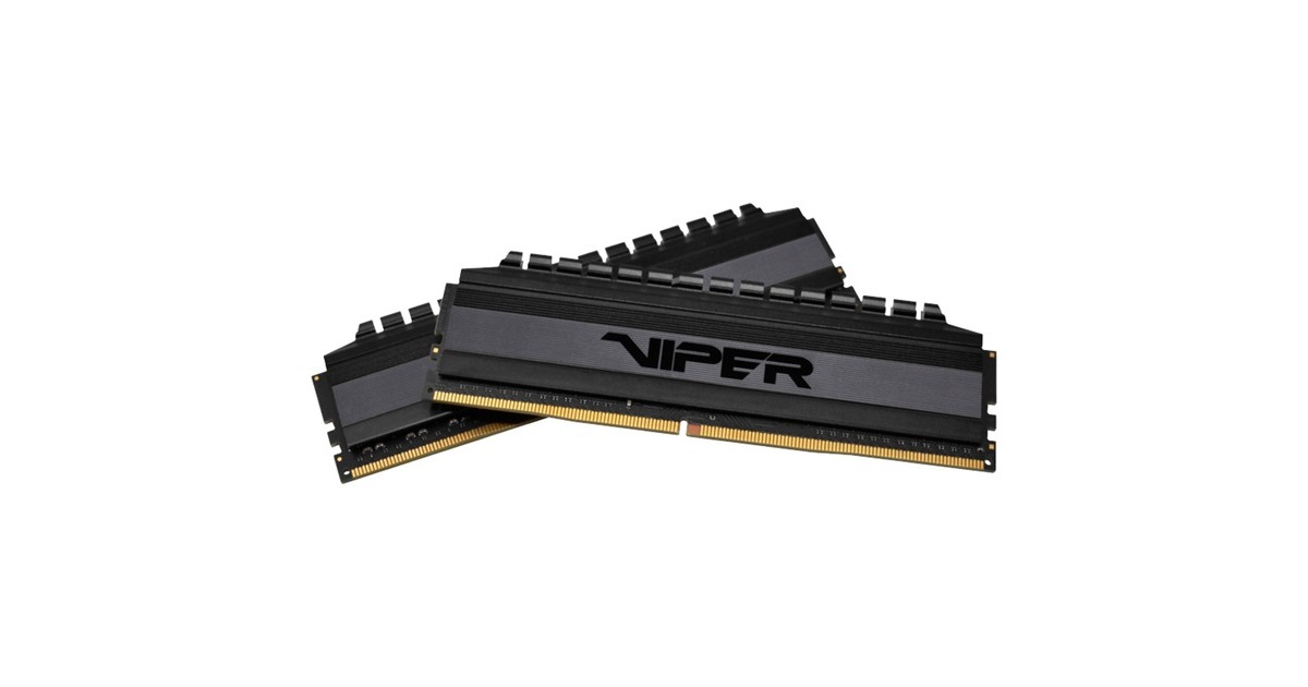 Patriot DIMM 32 GB DDR4-3000 (2x 16 GB) Dual-Kit, Arbeitsspeicher(schwarz, PVB432G300C6K, Viper 4 Blackout, INTEL XMP)