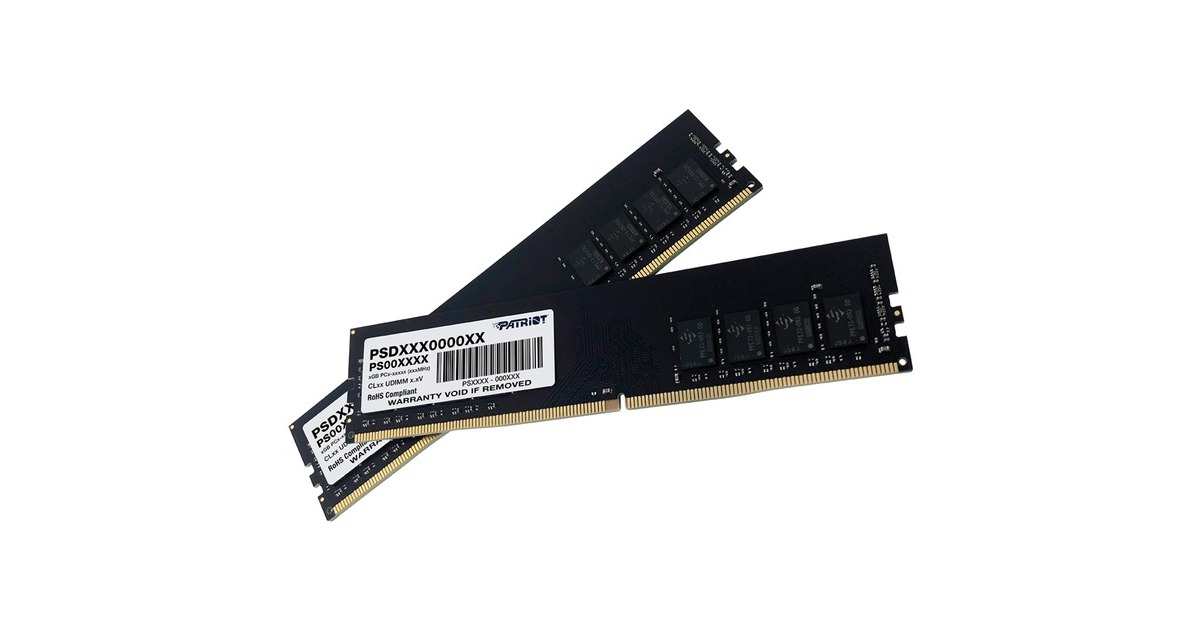 Patriot DIMM 32 GB DDR4-3200 (2x 16 GB) Dual-Kit, Arbeitsspeicher(schwarz, PSD432G3200K, Signature Line)