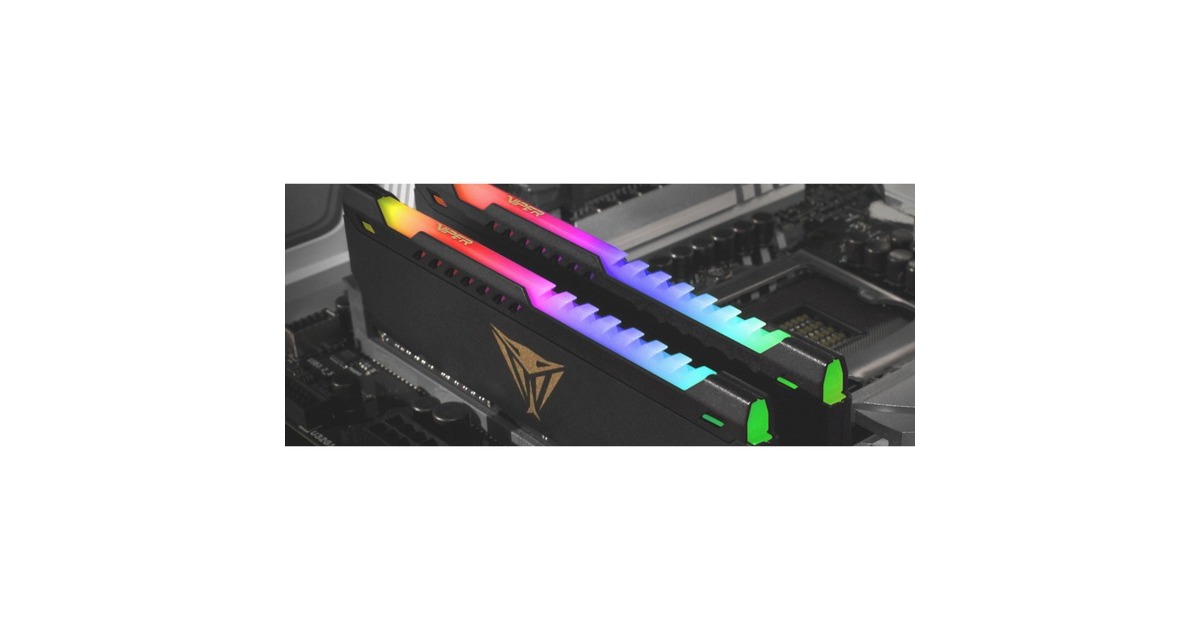 Patriot DIMM 32 GB DDR4-3200 (2x 16 GB) Dual-Kit, Arbeitsspeicher(schwarz, PVSR432G320C6K, Viper Steel RGB, INTEL XMP)