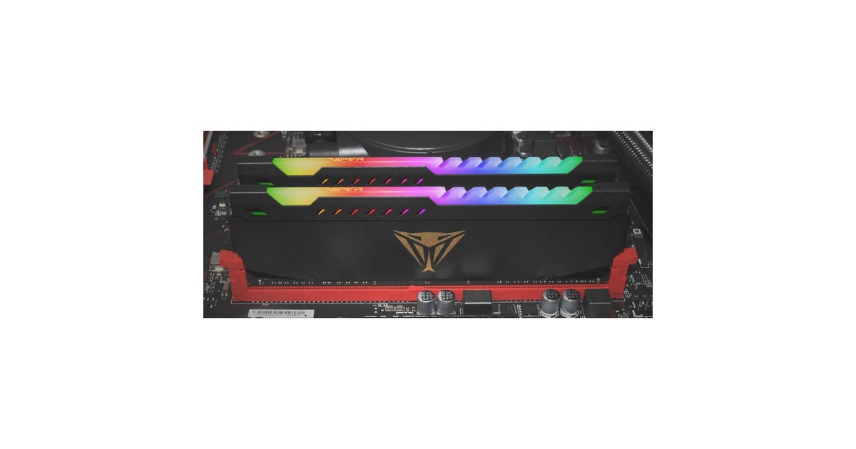 Patriot DIMM 32 GB DDR4-3600 (2x 16 GB) Dual-Kit, Arbeitsspeicher(schwarz, PVSR432G360C8K, Viper Steel RGB, INTEL XMP)