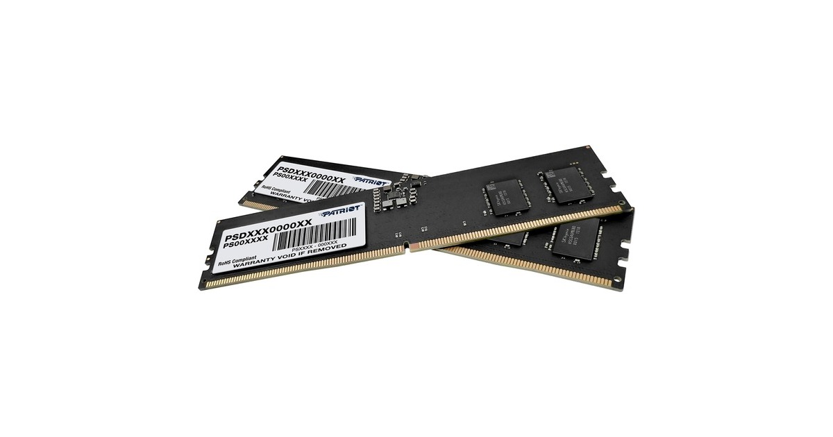 Patriot DIMM 32 GB DDR5-4800 (2x 16 GB) Dual-Kit, Arbeitsspeicher(schwarz, PSD532G4800K, Signature)
