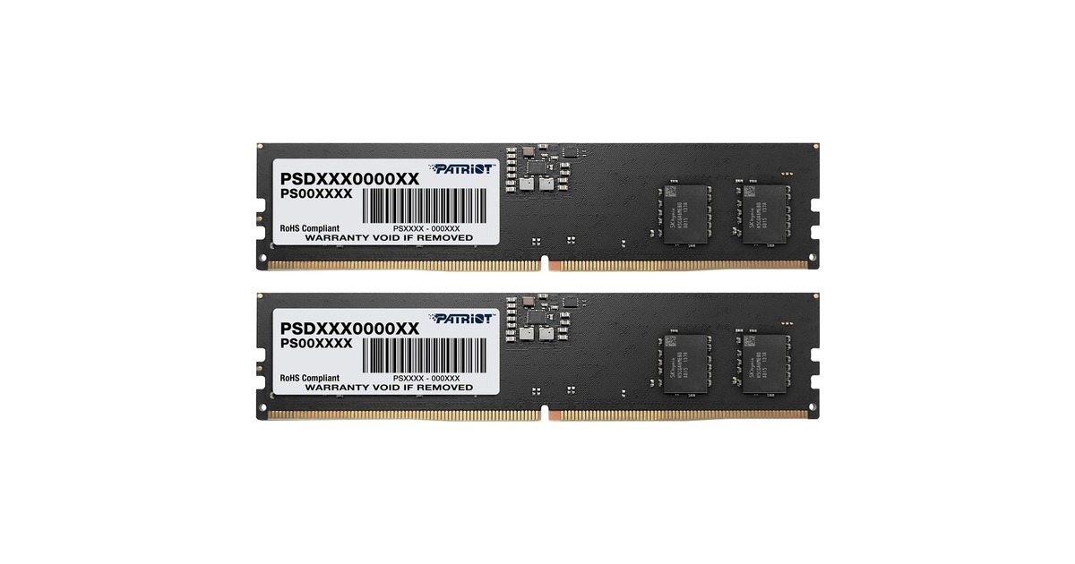 Patriot DIMM 32 GB DDR5-5600 (2x 16 GB) Dual-Kit, Arbeitsspeicher(schwarz, PSD532G5600K, Signature) Patriot DIMM 32 GB DDR5-5600 (2x 16 GB) Dual-Kit, Arbeitsspeicher(schwarz, PSD532G5600K, Signature)