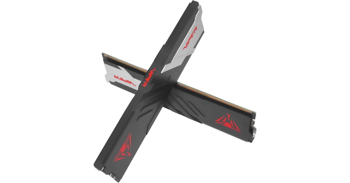 Patriot DIMM 32 GB DDR5-5600 (2x 16 GB) Dual-Kit, Arbeitsspeicher(schwarz/weiß, PVV532G560C36K, Viper Venom, INTEL XMP)