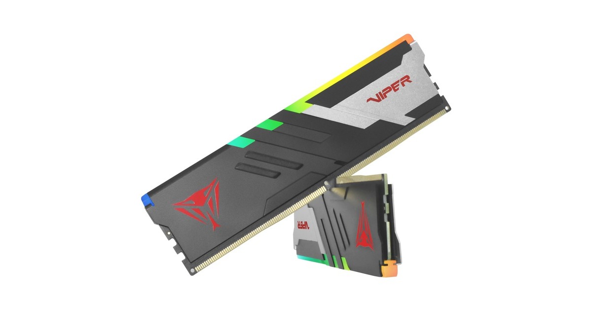 Patriot DIMM 32 GB DDR5-7000 (2x 16 GB) Dual-Kit, Arbeitsspeicher(schwarz, PVVR532G700C32K, Viper Venom RGB, INTEL XMP)