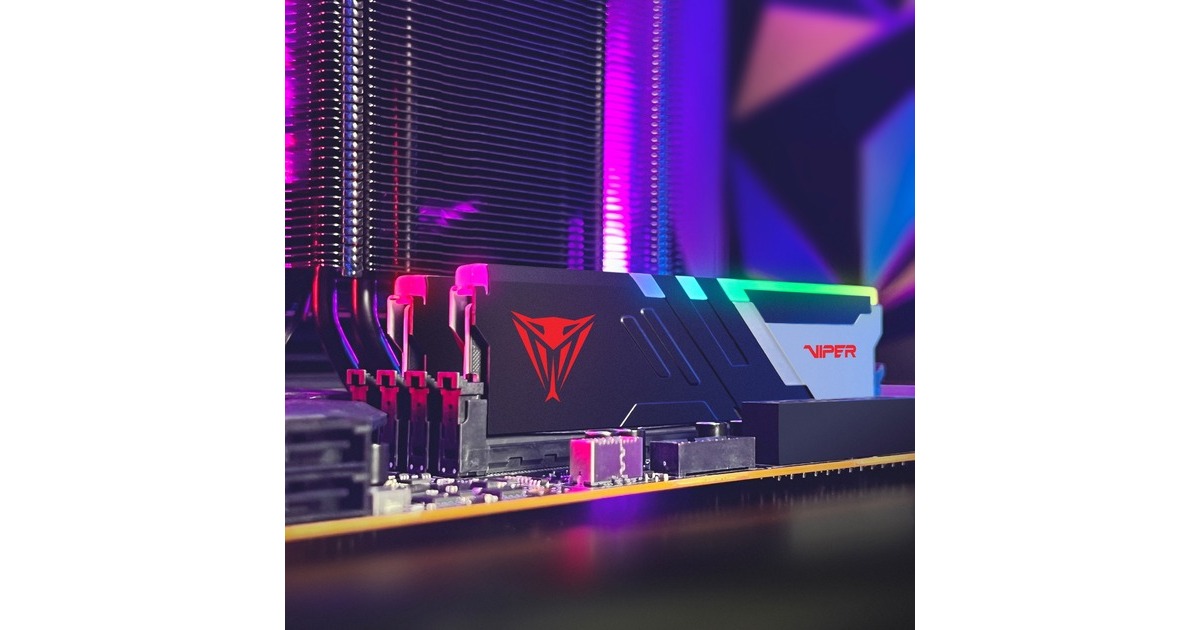 Patriot DIMM 32 GB DDR5-7200 (2x 16 GB) Dual-Kit, Arbeitsspeicher(schwarz, PVVR532G720C34K, Viper Venom RGB, INTEL XMP)