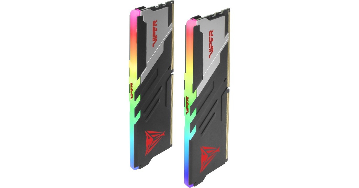 Patriot DIMM 32 GB DDR5-7400 (2x 16 GB) Dual-Kit, Arbeitsspeicher(schwarz, PVVR532G740C36K, Viper Venom RGB, INTEL XMP)