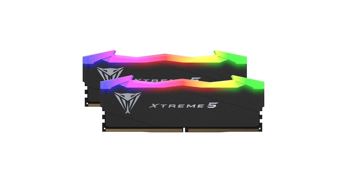 Patriot DIMM 48 GB DDR5-8000 (2x 24 GB) Dual-Kit, Arbeitsspeicher(schwarz, PVXR548G80C38K, Viper Xtreme 5 RGB, INTEL XMP)