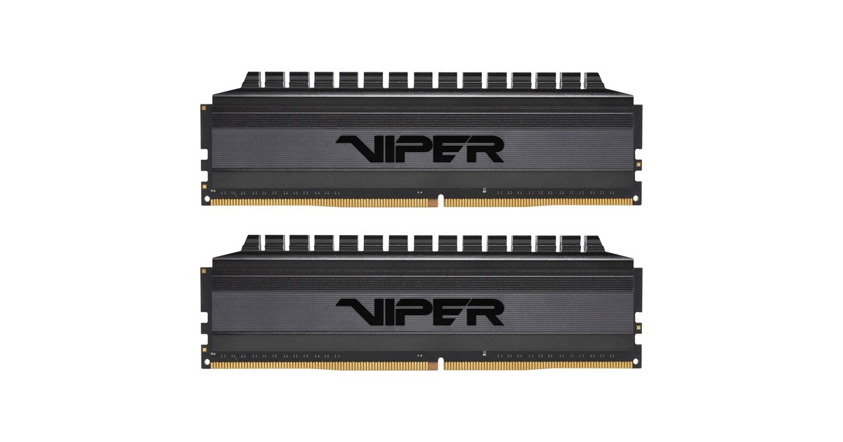 Patriot DIMM 64 GB DDR4-3200 (2x 32 GB) Dual-Kit, Arbeitsspeicher(schwarz, PVB464G320C6K, Viper 4 Blackout, INTEL XMP)