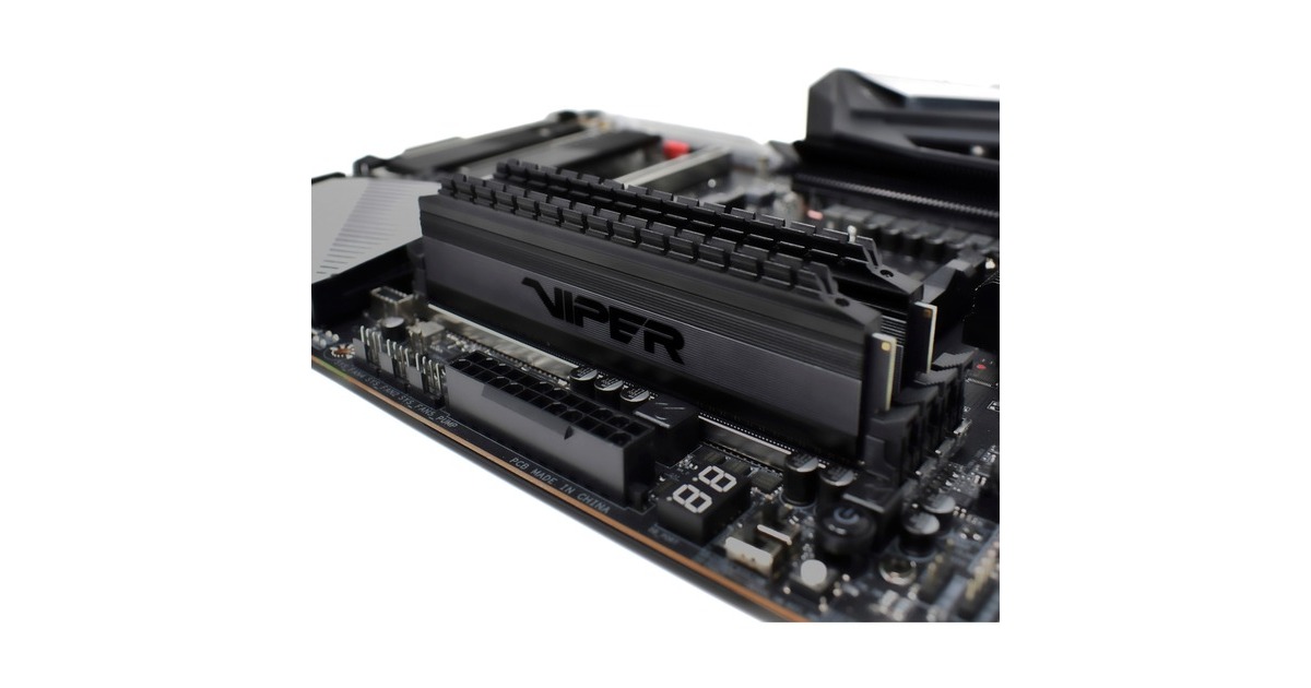 Patriot DIMM 64 GB DDR4-3200 (2x 32 GB) Dual-Kit, Arbeitsspeicher(schwarz, PVB464G320C6K, Viper 4 Blackout, INTEL XMP)