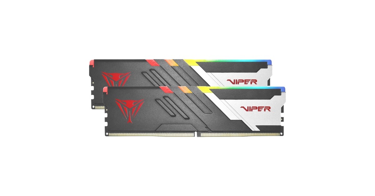 Patriot DIMM 64 GB DDR5-5200 (2x 32 GB) Dual-Kit, Arbeitsspeicher(schwarz, PVVR564G520C40K, Viper Venom RGB, INTEL XMP)