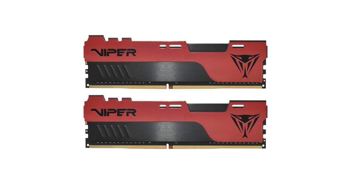 Patriot DIMM 8 GB DDR4-2666 (2x 4 GB) Dual-Kit, Arbeitsspeicher(rot/schwarz, PVE248G266C6K, Viper Elite II, INTEL XMP)