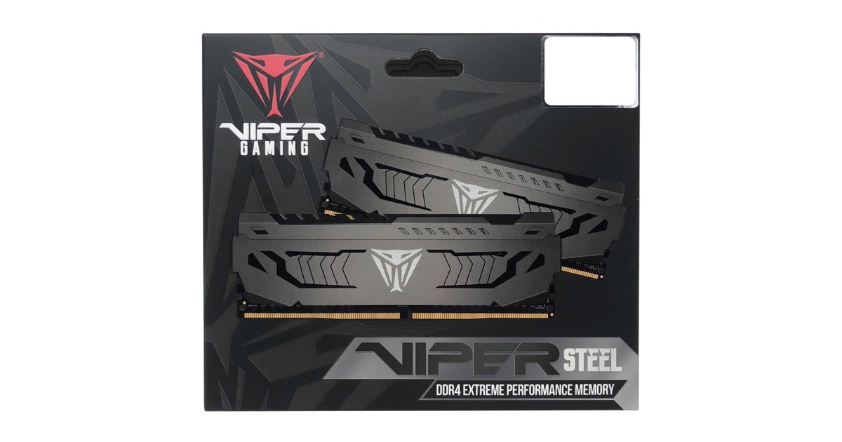 Patriot DIMM 8 GB DDR4-3200 (2x 4 GB) Dual-Kit, Arbeitsspeicher(dunkelgrau, PVS48G320C6K, Viper Steel, INTEL XMP)