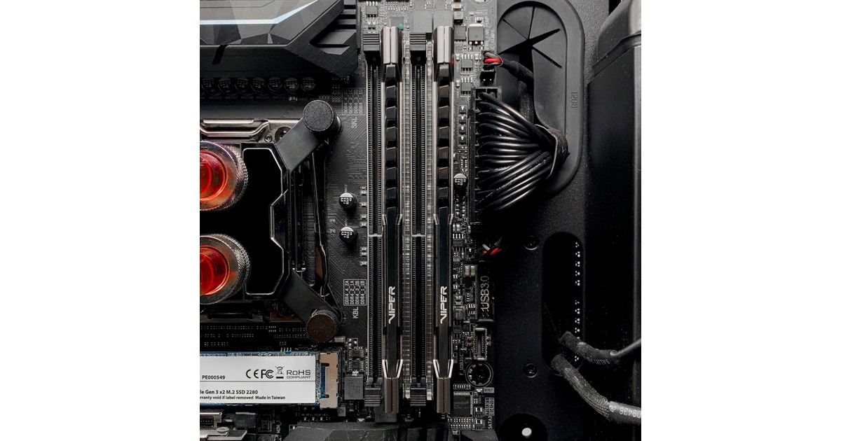 Patriot DIMM 8 GB DDR4-3200 (2x 4 GB) Dual-Kit, Arbeitsspeicher(dunkelgrau, PVS48G320C6K, Viper Steel, INTEL XMP)