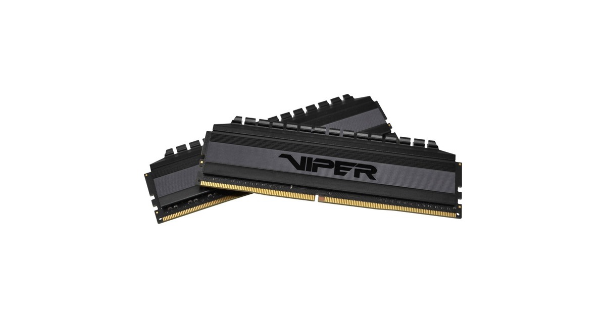 Patriot DIMM 8 GB DDR4-3200 (2x 4 GB) Dual-Kit, Arbeitsspeicher(schwarz, PVB48G320C6K, Viper 4 Blackout, INTEL XMP)