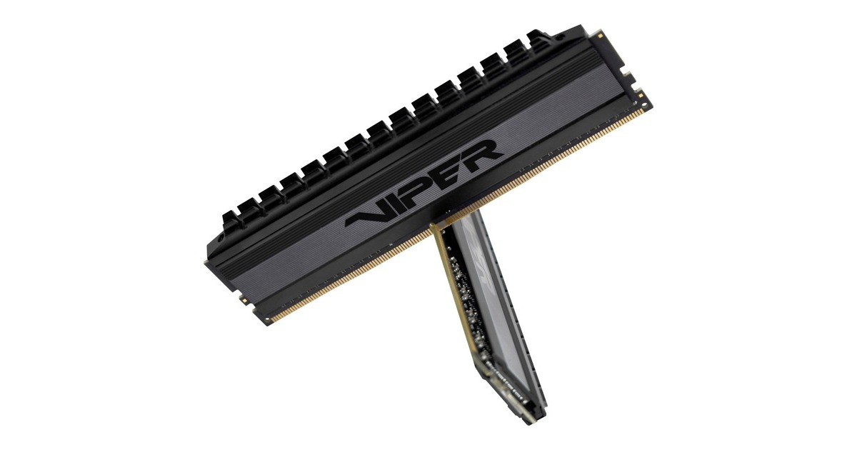 Patriot DIMM 8 GB DDR4-3200 (2x 4 GB) Dual-Kit, Arbeitsspeicher(schwarz, PVB48G320C6K, Viper 4 Blackout, INTEL XMP)