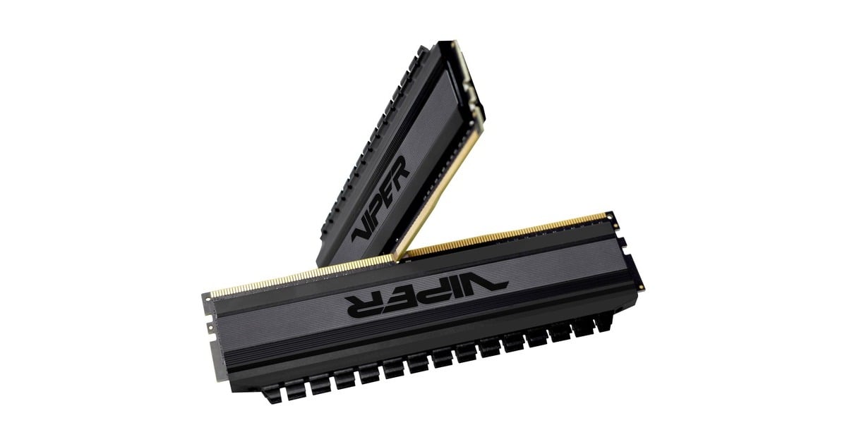 Patriot DIMM 8 GB DDR4-3200 (2x 4 GB) Dual-Kit, Arbeitsspeicher(schwarz, PVB48G320C6K, Viper 4 Blackout, INTEL XMP, Outlet)