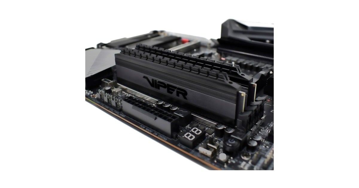 Patriot DIMM 8 GB DDR4-3200 (2x 4 GB) Dual-Kit, Arbeitsspeicher(schwarz, PVB48G320C6K, Viper 4 Blackout, INTEL XMP, Outlet)