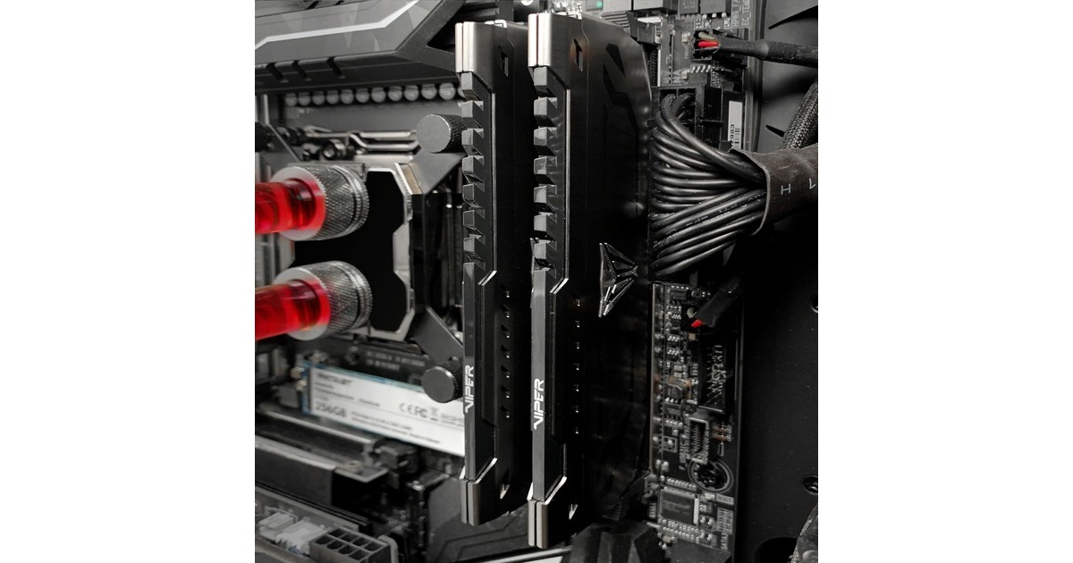 Patriot DIMM 8 GB DDR4-3200, Arbeitsspeicher(schwarz, PVS48G320C6, Viper Steel, INTEL XMP)