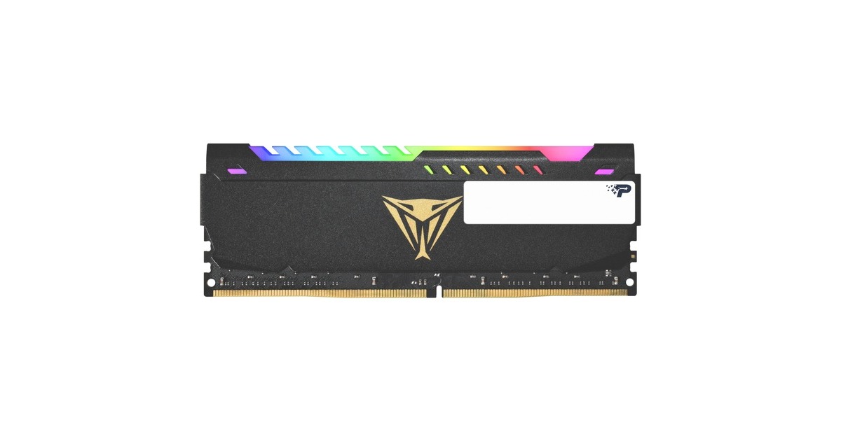 Patriot DIMM 8 GB DDR4-3200, Arbeitsspeicher(schwarz, PVSR48G320C8, Viper Steel RGB, INTEL XMP)
