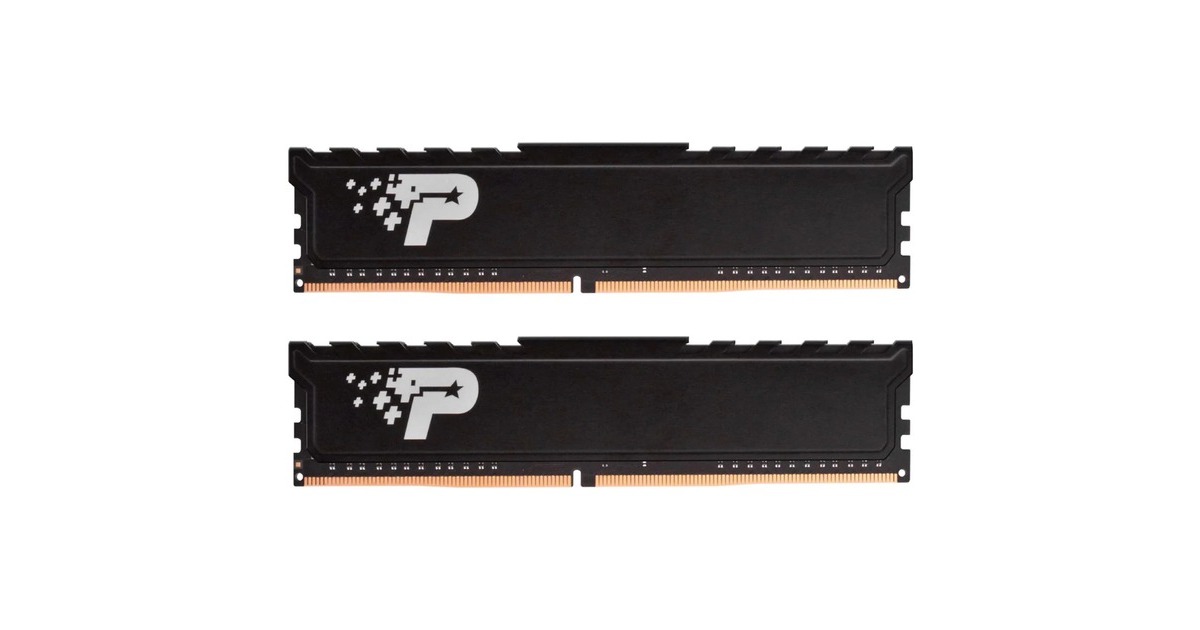 Patriot DIMM 8 GB DDR5-4800 (2x 4 GB) Dual-Kit, Arbeitsspeicher(schwarz, PSP564G4800KH1, Premium Signature)