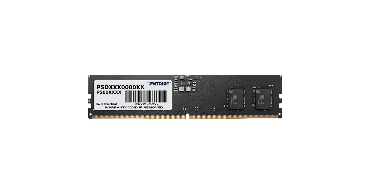 Patriot DIMM 8 GB DDR5-5200, Arbeitsspeicher(schwarz, PSD58G520041, Signature)