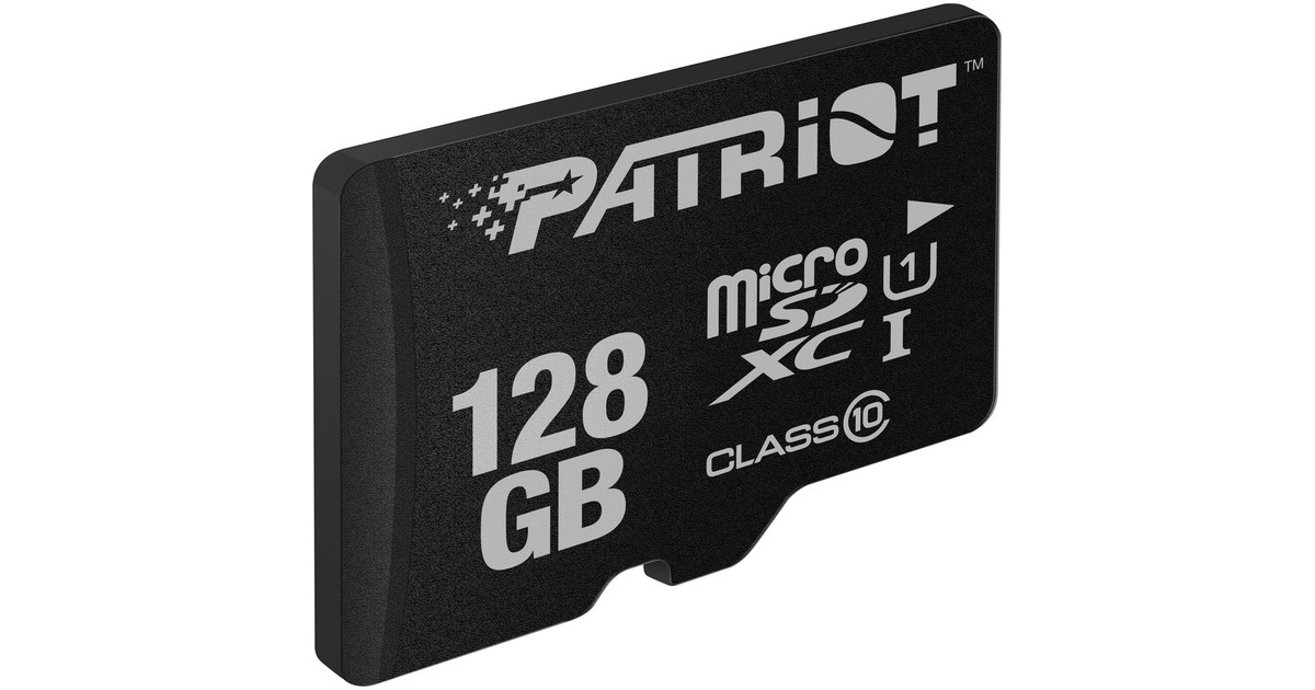 Patriot LX Series 128 GB microSDXC, Speicherkarte(schwarz, UHS-I U1, Class 10)