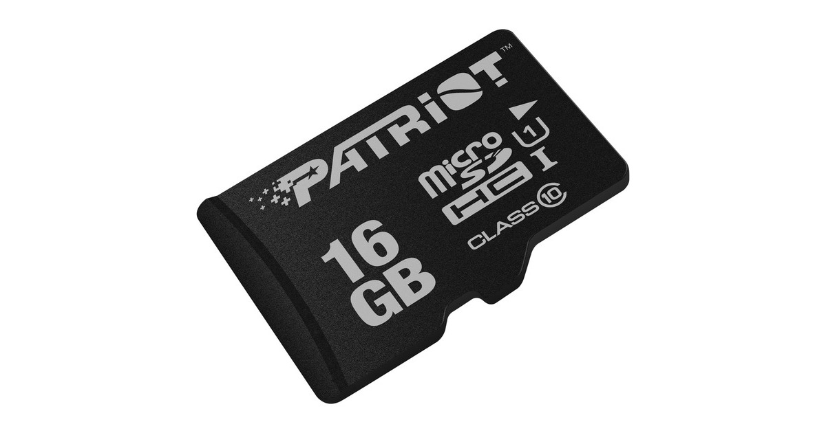 Patriot LX Series 16 GB microSDHC, Speicherkarte(schwarz, UHS-I U1, Class 10)