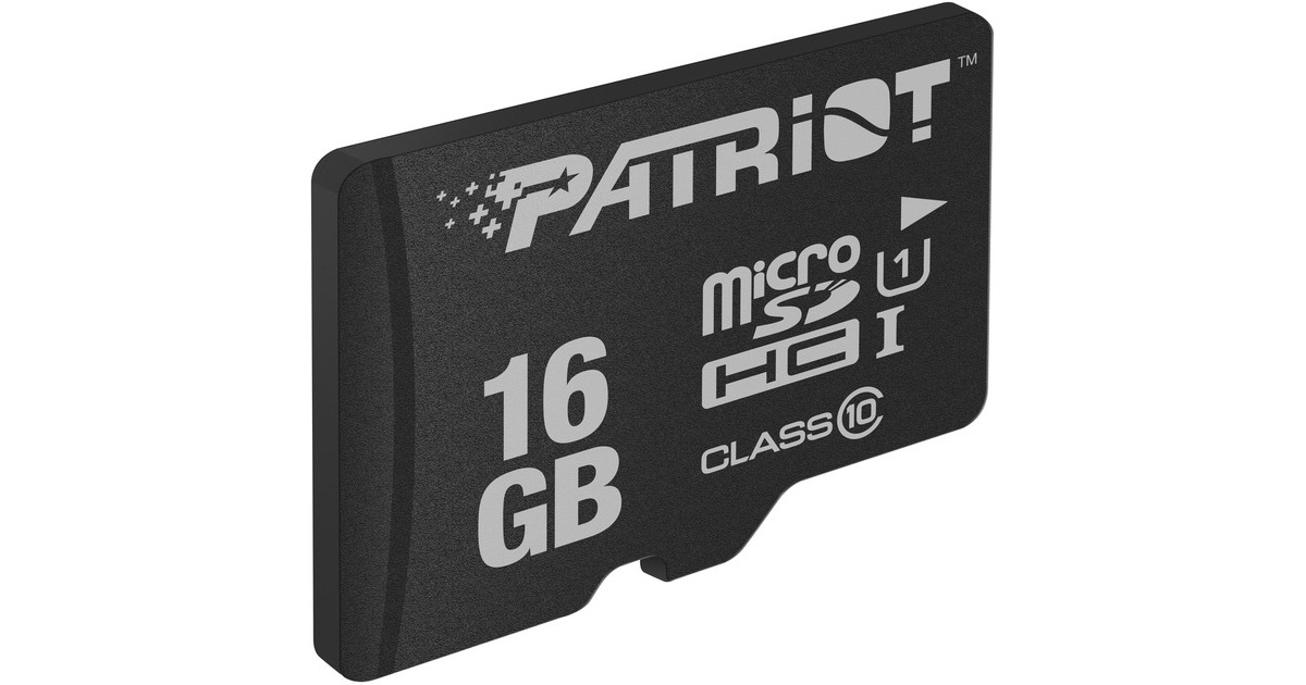 Patriot LX Series 16 GB microSDHC, Speicherkarte(schwarz, UHS-I U1, Class 10)