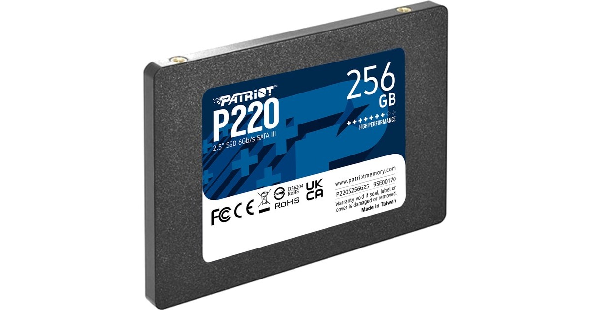 Patriot P220 256 GB, SSD(schwarz, SATA III 6 Gb/s, 2,5")