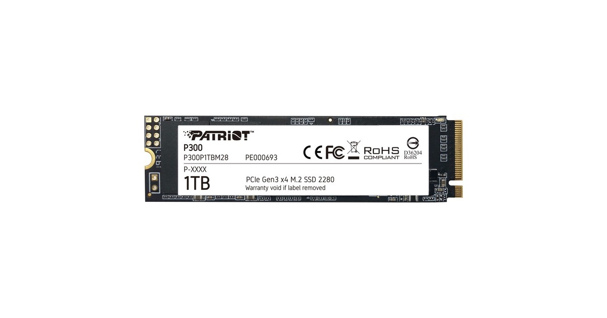 Patriot P300 1 TB, SSD(PCIe 3.0 x4, NVMe 1.3, M.2 2280)