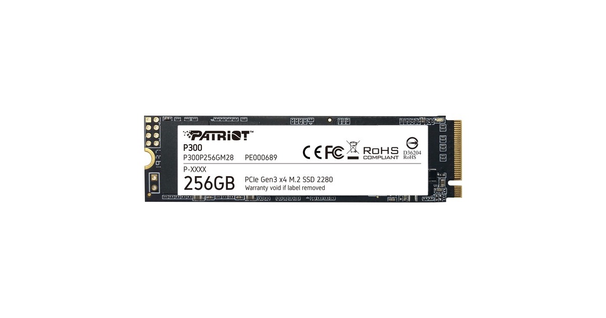 Patriot P300 256 GB, SSD(PCIe 3.0 x4, NVMe 1.3, M.2 2280)