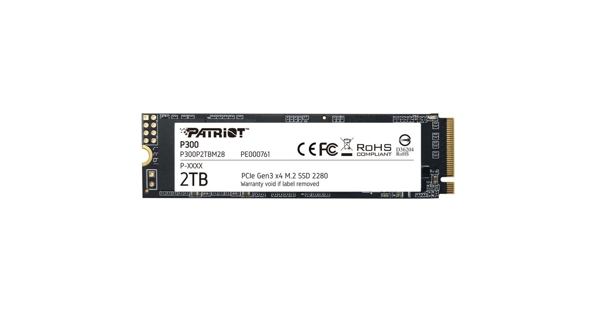 Patriot P300 2 TB, SSD(PCIe 3.0 x4, NVMe 1.3, M.2 2280)