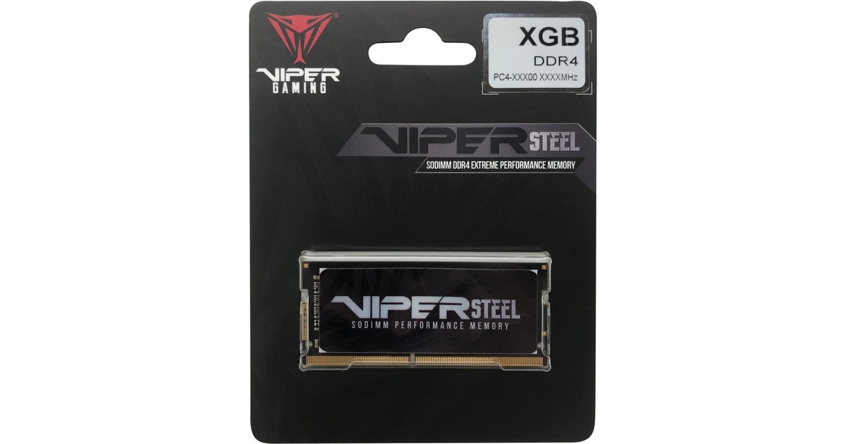 Patriot SO-DIMM 32 GB DDR4-2666, Arbeitsspeicher(grau, PVS432G266C8S, Viper Steel, INTEL XMP)