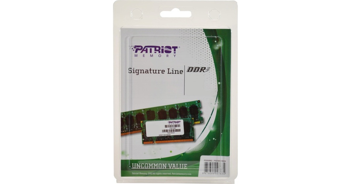 Patriot SO-DIMM 8 GB DDR3-1600, Arbeitsspeicher(PSD38G16002S, Signature Line)