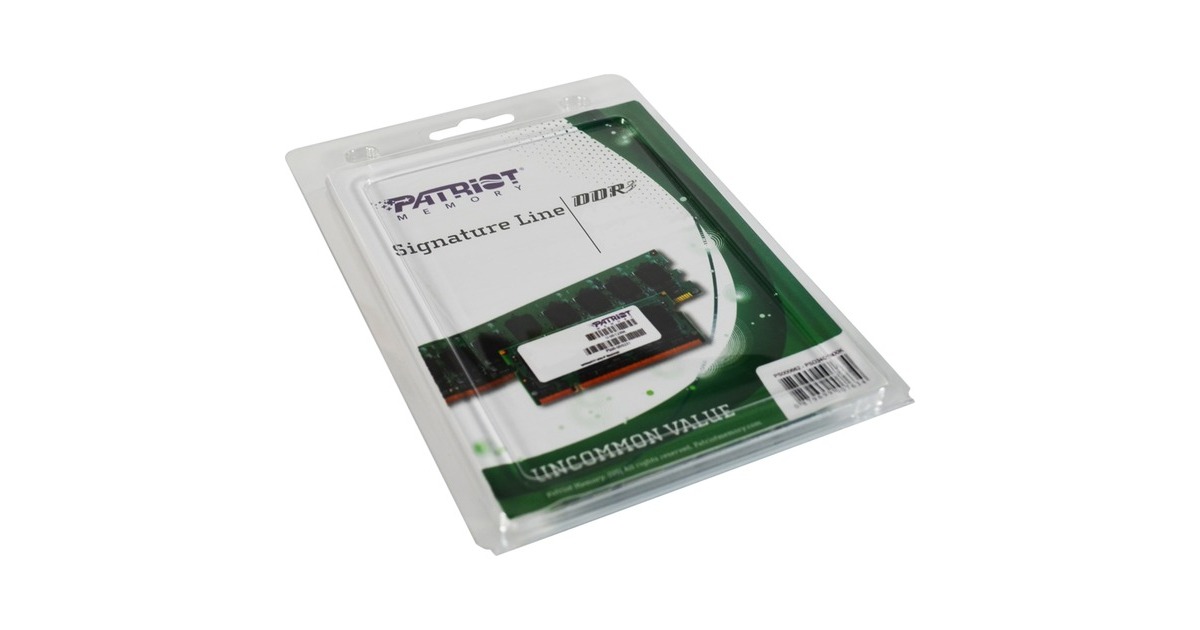 Patriot SO-DIMM 8 GB DDR3-1600, Arbeitsspeicher(PSD38G16002S, Signature Line)