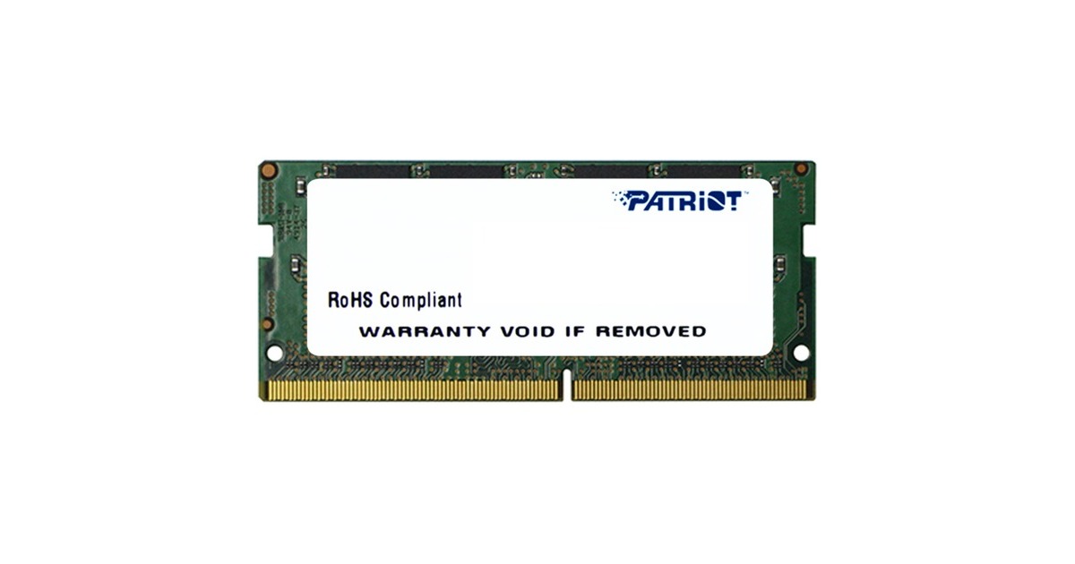 Patriot SO-DIMM 8 GB DDR4-2400, Arbeitsspeicher(PSD48G240081S, Signature Line)