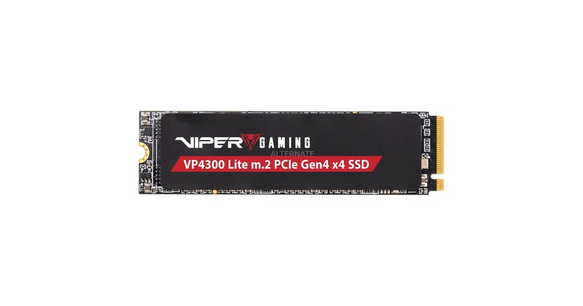 Patriot SSD 4TB 7400/6400 VP4300 Lite M.2 PAT PCIe(schwarz, PCIe 4.0 x4, NVMe 2.0, M.2 2280)