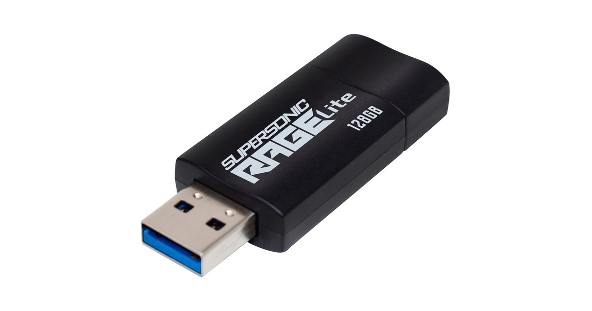 Patriot Supersonic Rage Lite 128 GB, USB-Stick(schwarz/blau, USB-A 3.2 Gen 1)