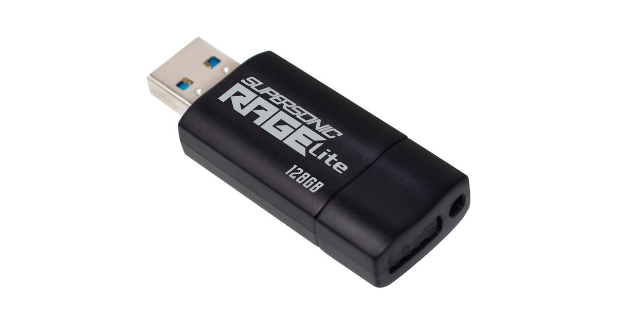 Patriot Supersonic Rage Lite 128 GB, USB-Stick(schwarz/blau, USB-A 3.2 Gen 1)