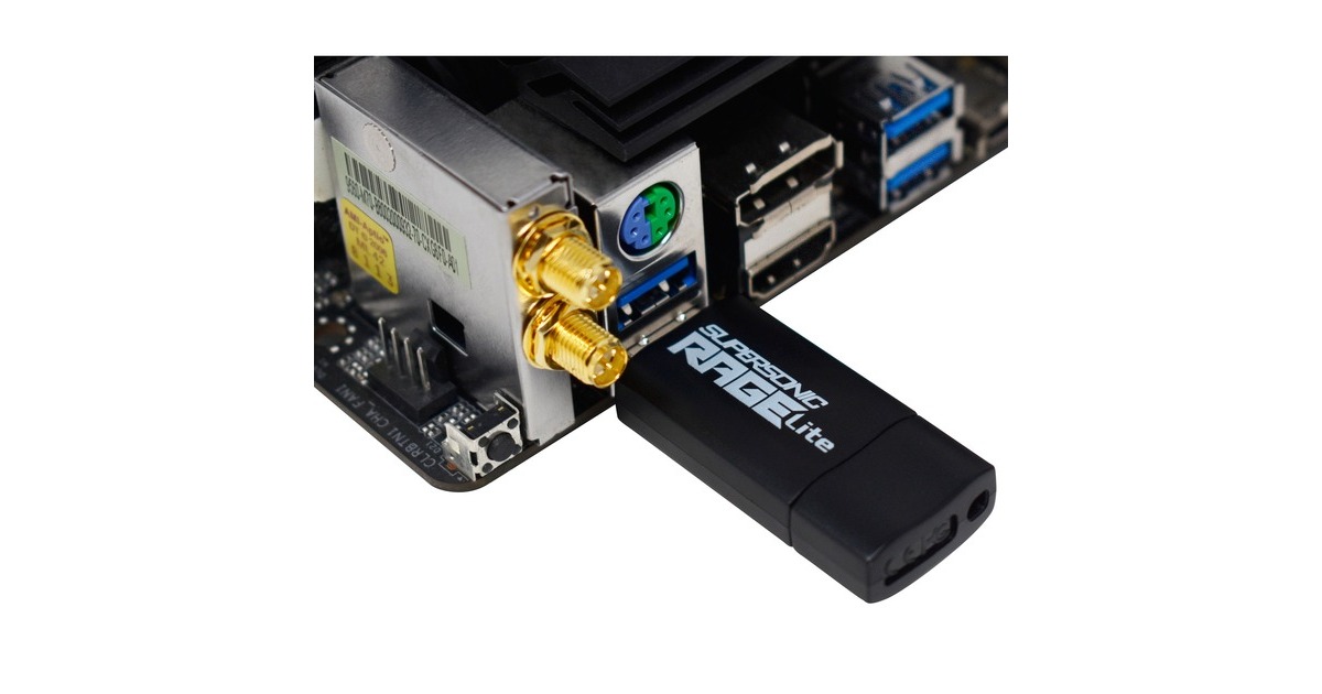 Patriot Supersonic Rage Lite 128 GB, USB-Stick(schwarz/blau, USB-A 3.2 Gen 1)