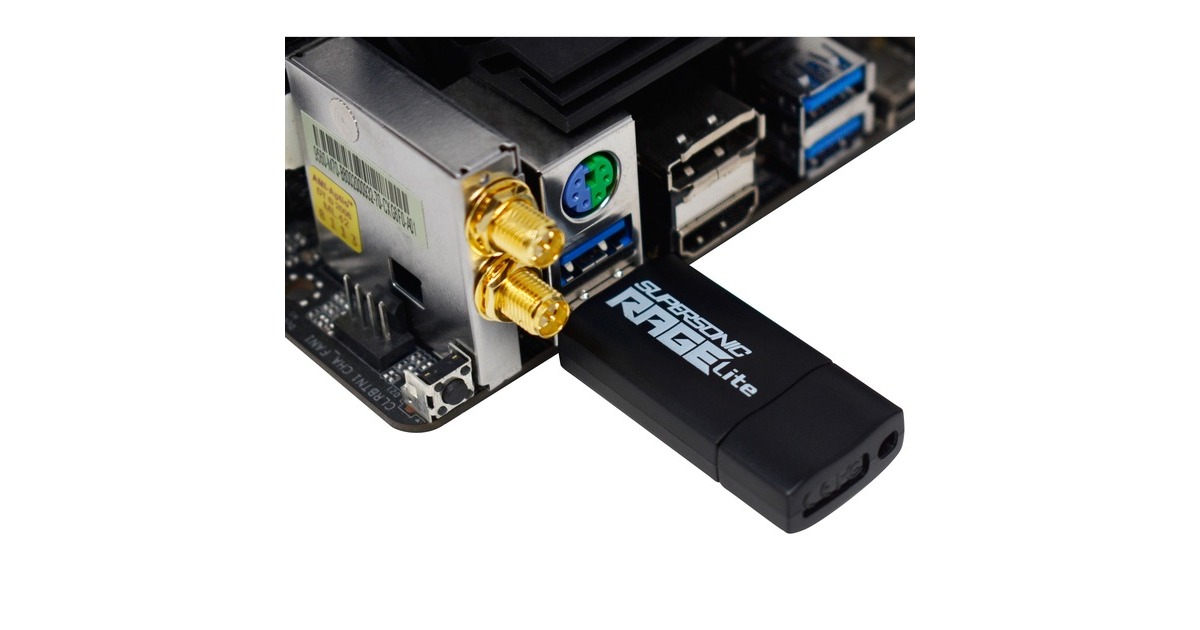 Patriot Supersonic Rage Lite 256 GB, USB-Stick(schwarz/blau, USB-A 3.2 Gen 1)
