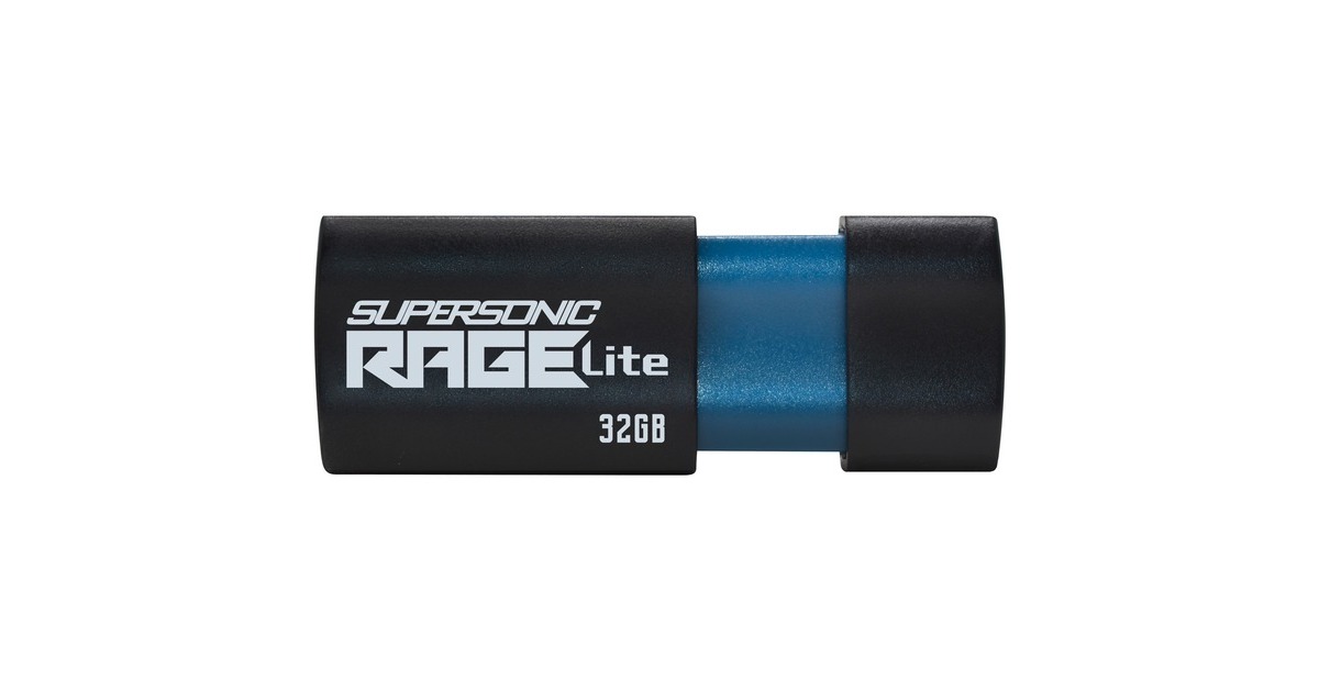 Patriot Supersonic Rage Lite 32 GB, USB-Stick(schwarz/blau, USB-A 3.2 Gen 1)