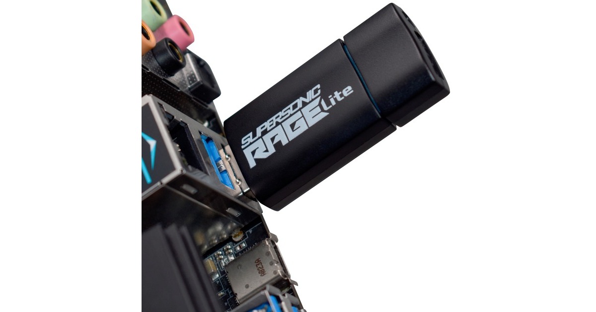 Patriot Supersonic Rage Lite 32 GB, USB-Stick(schwarz/blau, USB-A 3.2 Gen 1)