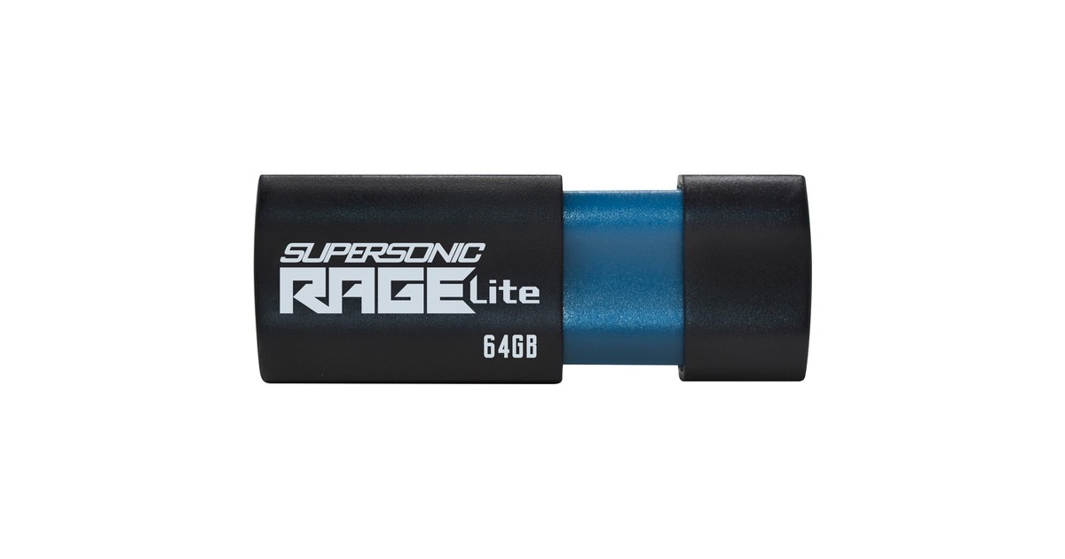 Patriot Supersonic Rage Lite 64 GB, USB-Stick(schwarz/blau, USB-A 3.2 Gen 1)