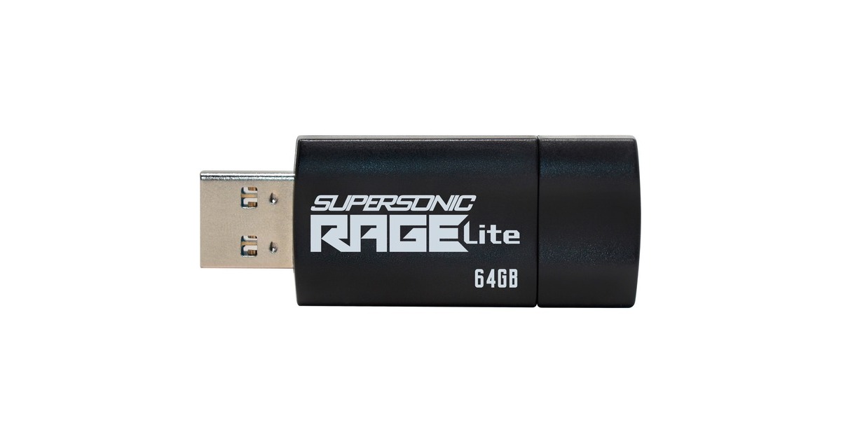 Patriot Supersonic Rage Lite 64 GB, USB-Stick(schwarz/blau, USB-A 3.2 Gen 1)